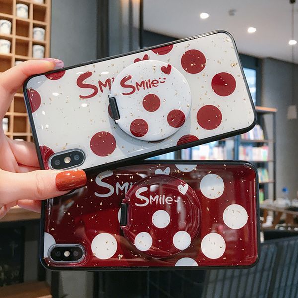 glossy drop glue dots patterned cases for iphone 11 pro max xs xr 6 6s 7 8 plus case with mirror bracket cover
glossy drop glue dots patterned cases for iphone 11 pro max xs xr 6 6s 7 8 plus case with mirror bracket cover