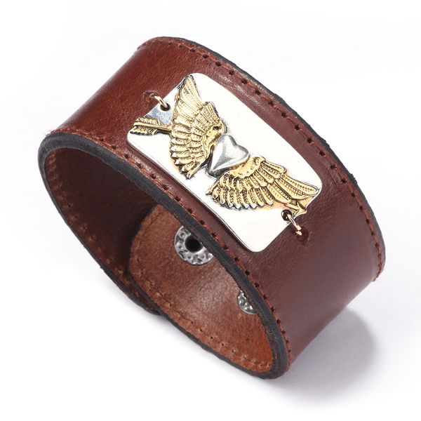 fashion one wear heart wide leather bracelet leather bracelet couple jewelry sale, Golden;silver
fashion one wear heart wide leather bracelet leather bracelet couple jewelry sale, Golden;silver