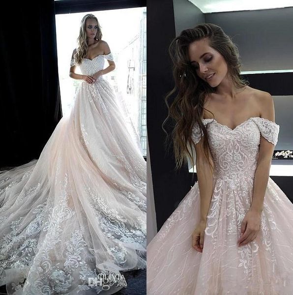 pink off the shoulder lace backless wedding dresses 2020 tulle appliques beaded a line bridal wedding gowns robes de mariée bc2044, White
pink off the shoulder lace backless wedding dresses 2020 tulle appliques beaded a line bridal wedding gowns robes de mariée bc2044, White