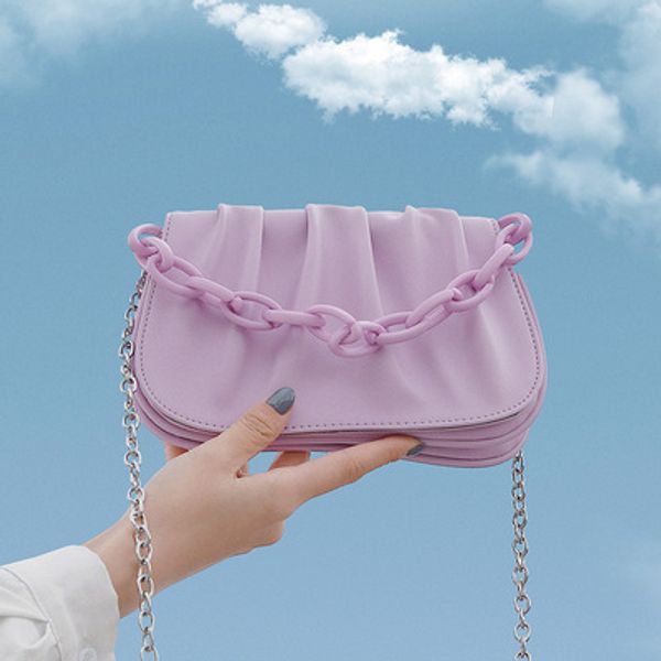 2020 acrylic chain crossbody bags for women pu leather pleated women's bag solid color shoulder messenger bags clutch purse
2020 acrylic chain crossbody bags for women pu leather pleated women's bag solid color shoulder messenger bags clutch purse