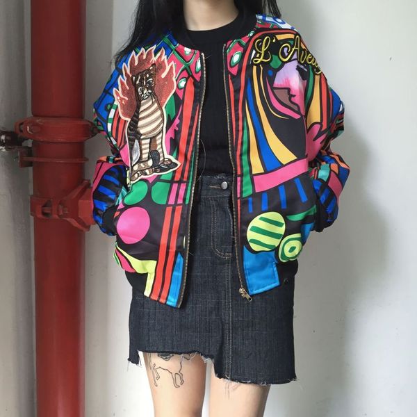 new jackets woman 2019 fashion cat patch print coat loose short casual harajuku streetwear female bomber jacket, Black;brown
new jackets woman 2019 fashion cat patch print coat loose short casual harajuku streetwear female bomber jacket, Black;brown