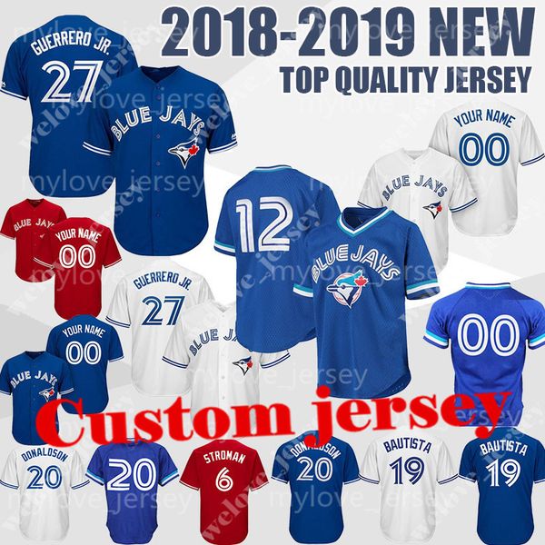 custom Toronto 27 Vladimir Guerrero Jr. Blue Jays jersey 12 Roberto Alomar 20 Josh Donaldson 6 Marcus Stroman Mens baseball jerseys
custom Toronto 27 Vladimir Guerrero Jr. Blue Jays jersey 12 Roberto Alomar 20 Josh Donaldson 6 Marcus Stroman Mens baseball jerseys