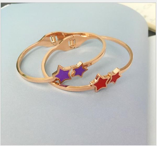 high-end atmosphere new korean version of the simple temperament wild titanium steel five-pointed star bracelet female stainless steel brace, Golden;silver
high-end atmosphere new korean version of the simple temperament wild titanium steel five-pointed star bracelet female stainless steel brace, Golden;silver