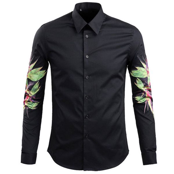 minglu men shirt luxury floral printed and embroidery long sleeve mens dress shirts fashion 100% cotton slim fit shirts man, White;black
minglu men shirt luxury floral printed and embroidery long sleeve mens dress shirts fashion 100% cotton slim fit shirts man, White;black