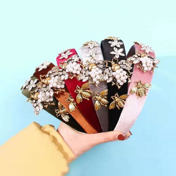 diamond pearl bee headbands for women luxury designer baroque gem animal headband bohemian style hair band jewelry accessories love gift, Silver
diamond pearl bee headbands for women luxury designer baroque gem animal headband bohemian style hair band jewelry accessories love gift, Silver