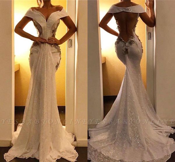 2020 off the shoulder mermaid prom dresses vintage open back lace appliqued evening gown sparkly formal party wear bc2783, Black
2020 off the shoulder mermaid prom dresses vintage open back lace appliqued evening gown sparkly formal party wear bc2783, Black
