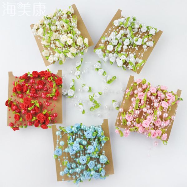 haimeikang 5 meters fish line handmade rose artificial pearl chain for garland wedding party decoration hair accessories
haimeikang 5 meters fish line handmade rose artificial pearl chain for garland wedding party decoration hair accessories