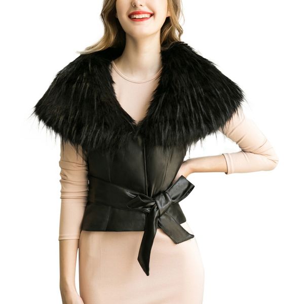 faux fur women winter coat casual plus size belts sleeveless faux fur collar short winter shaggy jacket coat women, Black;brown
faux fur women winter coat casual plus size belts sleeveless faux fur collar short winter shaggy jacket coat women, Black;brown