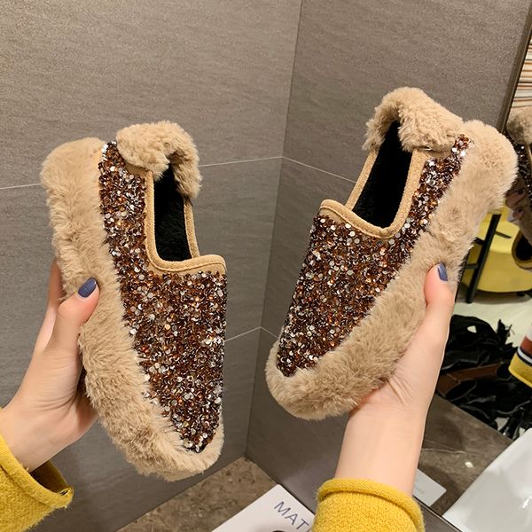 crystal all-match shoes woman 2019 women modis loafers fur clogs platform round toe women's moccasins casual female sneakers, Black
crystal all-match shoes woman 2019 women modis loafers fur clogs platform round toe women's moccasins casual female sneakers, Black