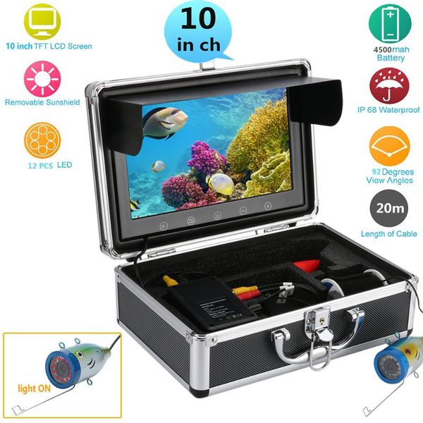gamwater 10" inch color monitor 30m hd 1000tvl underwater fishing video camera kit 12 pcs infrared lamp lights
gamwater 10" inch color monitor 30m hd 1000tvl underwater fishing video camera kit 12 pcs infrared lamp lights