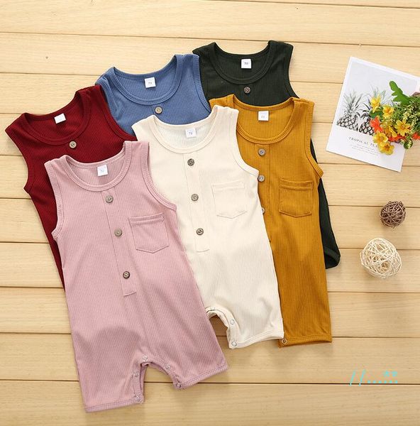 kids designer clothes girls boys sleeveless rompers cotton solid stripred children's infant jumpsuit baby summer pajamas clothes cz507, Blue
kids designer clothes girls boys sleeveless rompers cotton solid stripred children's infant jumpsuit baby summer pajamas clothes cz507, Blue