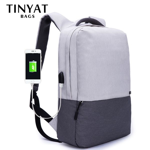 tinyat men lapbackpack for 15.6 inch usb charging backpacks computer anti-theft bag school backpack bag travel women mochila t200602
tinyat men lapbackpack for 15.6 inch usb charging backpacks computer anti-theft bag school backpack bag travel women mochila t200602