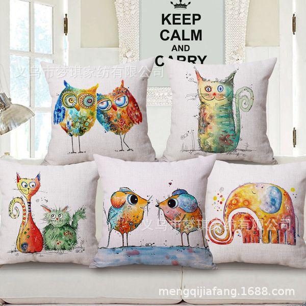 watercolor animal hold cotton pillow case automobile sofa back cushion cushion bedside backrest pillow factory
watercolor animal hold cotton pillow case automobile sofa back cushion cushion bedside backrest pillow factory