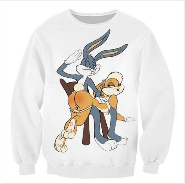 wholesale-2020 fashion sweatshirt bugs bunny funny 3d print crewneck sweatshirt mens women style pullovers wy03, Black
wholesale-2020 fashion sweatshirt bugs bunny funny 3d print crewneck sweatshirt mens women style pullovers wy03, Black