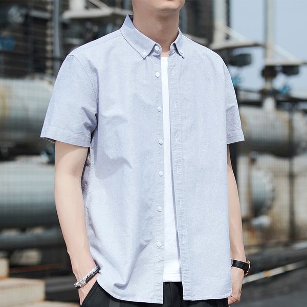 ucak brand pure cotton shirt homme summer short sleeve shirt clothing turn-down collar solid color streetwear clothes u6021, White;black
ucak brand pure cotton shirt homme summer short sleeve shirt clothing turn-down collar solid color streetwear clothes u6021, White;black