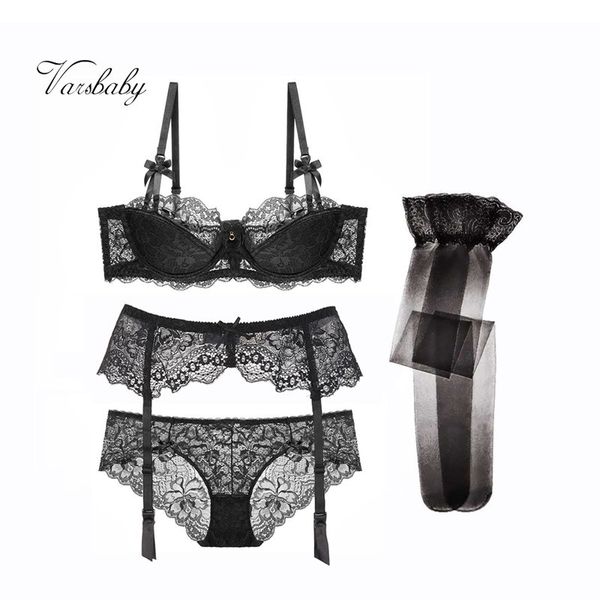 varsbaby lace gather bra set bra+panties+garter+stockings 4 pcs/lots plus size for women, Red;black
varsbaby lace gather bra set bra+panties+garter+stockings 4 pcs/lots plus size for women, Red;black