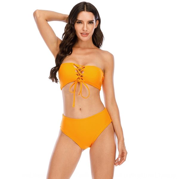 2020 yellow swimming pool gathering lace-up split swimsuit bikini swimsuit bikini, White;black
2020 yellow swimming pool gathering lace-up split swimsuit bikini swimsuit bikini, White;black