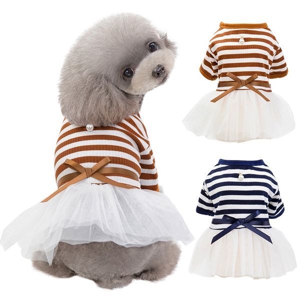 pet dog stripes pearls gauze tutu dress skirt puppy cat princess dress clothes cotton short sleeves t-shirt apparel
pet dog stripes pearls gauze tutu dress skirt puppy cat princess dress clothes cotton short sleeves t-shirt apparel