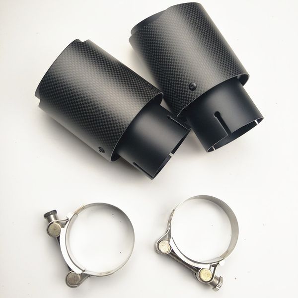1 pair matte carbon fiber black stainless steel exhaust pipe car styling muffler tip muffler pipes
1 pair matte carbon fiber black stainless steel exhaust pipe car styling muffler tip muffler pipes
