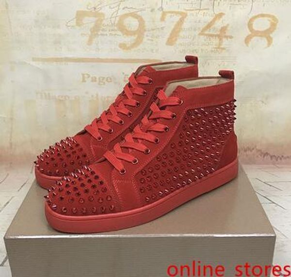 luxury designer studded grey suede leather high spikes red bottom sneakers outdoor men,wome trainers party wedding dress ing
luxury designer studded grey suede leather high spikes red bottom sneakers outdoor men,wome trainers party wedding dress ing