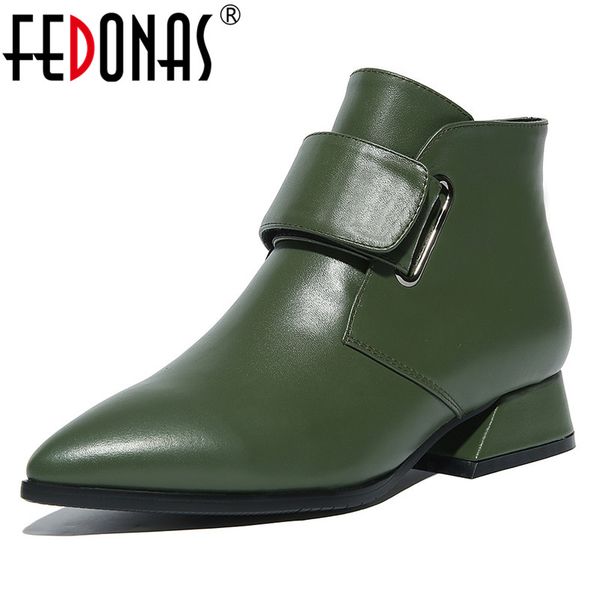 fedonas fashion ankle boots women genuine leather autumn winter short ladies shoes woman buckles pointed toe basic boots, Black
fedonas fashion ankle boots women genuine leather autumn winter short ladies shoes woman buckles pointed toe basic boots, Black