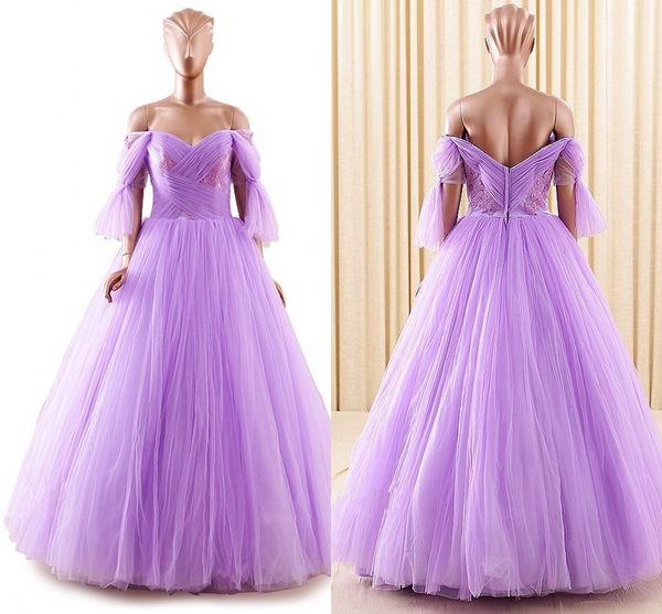 lavender tulle pleated prom dresses evening with boho sleeves off the shoulder lace ruched skirt a-line plus size party formal dress long, Black
lavender tulle pleated prom dresses evening with boho sleeves off the shoulder lace ruched skirt a-line plus size party formal dress long, Black