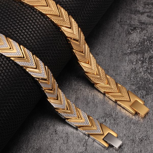 vinterly magnetic bracelets for women men gold-color stainless steel health energy germanium chain link bracelets & bangles mens, Golden;silver
vinterly magnetic bracelets for women men gold-color stainless steel health energy germanium chain link bracelets & bangles mens, Golden;silver