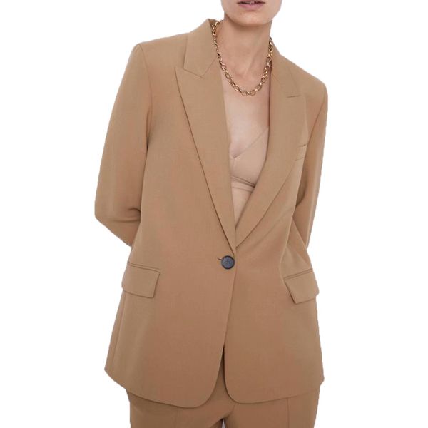 autumn 2019 casual blazer women long sleeve coat women a buckle blazer feminino khaki womens clothing, White;black
autumn 2019 casual blazer women long sleeve coat women a buckle blazer feminino khaki womens clothing, White;black