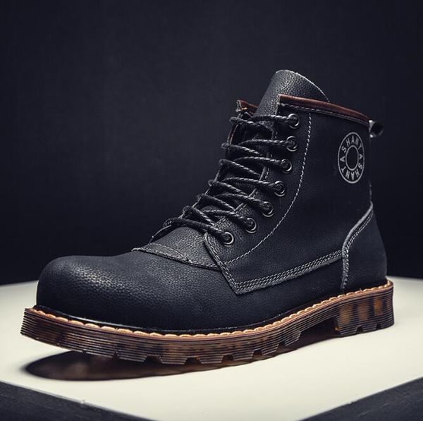 martin boots men's tide brand winter new british wind men plus velvet thick shoes genuine leather non-slip wear-resistant casual boots, Black
martin boots men's tide brand winter new british wind men plus velvet thick shoes genuine leather non-slip wear-resistant casual boots, Black