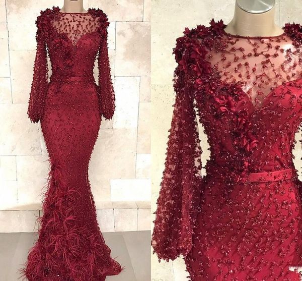 burgundy mermaid celebrity evening dresses feather moroccan kaftan formal long sleeve prom gowns 2020 elegant party dress robes de soirée, Black;red
burgundy mermaid celebrity evening dresses feather moroccan kaftan formal long sleeve prom gowns 2020 elegant party dress robes de soirée, Black;red