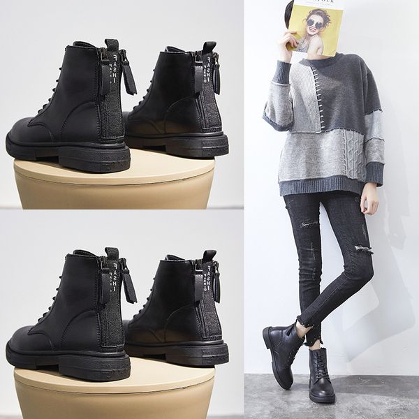 woman flat boots brand women's shoes zipper winter footwear leather booties boots-women round toe low fashion mid calf mid-calf, Black
woman flat boots brand women's shoes zipper winter footwear leather booties boots-women round toe low fashion mid calf mid-calf, Black