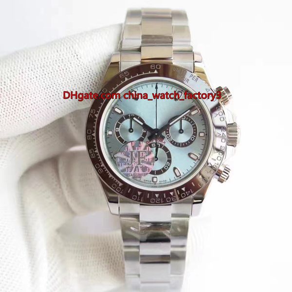 

6 color maker swiss cal.4130 movement 40mm cosmograph 116506 116520 116509 116500 chronograph working mens watch watches, Slivery;brown