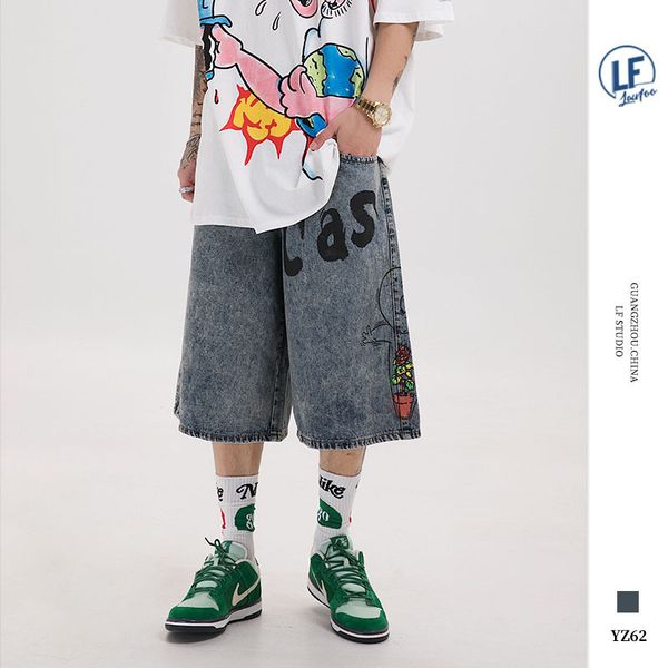 lawfoo spring and summer 2020 new original national fashion men's cartoon kid print men's used denim shorts, Blue
lawfoo spring and summer 2020 new original national fashion men's cartoon kid print men's used denim shorts, Blue