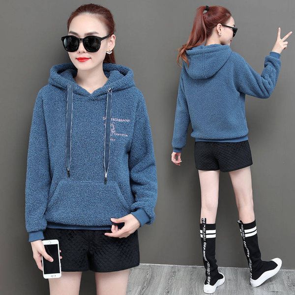 autumn and winter new ladies pink sweet hooded sweatshirt loose pocket hoodie plus velvet wool flannel pullover sweatshirt women, Black
autumn and winter new ladies pink sweet hooded sweatshirt loose pocket hoodie plus velvet wool flannel pullover sweatshirt women, Black
