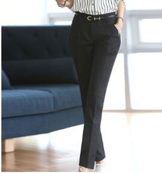 2020 new korean version of the fall casual pants women business suit pants in the waist haren small feet pants, Black;white
2020 new korean version of the fall casual pants women business suit pants in the waist haren small feet pants, Black;white