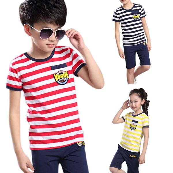 summer kids boys girls short sleeve stripe print handsome blouse t-shirt+short pants children casual outfits sets new, White
summer kids boys girls short sleeve stripe print handsome blouse t-shirt+short pants children casual outfits sets new, White