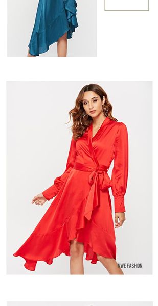 2019 european and american spring and summer new long-sleeved lace with irregular ruffled silky smooth mini d dress + suit, White;black
2019 european and american spring and summer new long-sleeved lace with irregular ruffled silky smooth mini d dress + suit, White;black