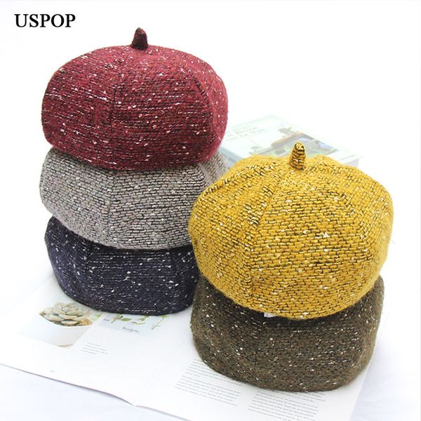 uspop 2019 winter knitted berets women vintage berets dot beret hat casual thick warm winter hats fashion painter hat cap, Blue;gray
uspop 2019 winter knitted berets women vintage berets dot beret hat casual thick warm winter hats fashion painter hat cap, Blue;gray