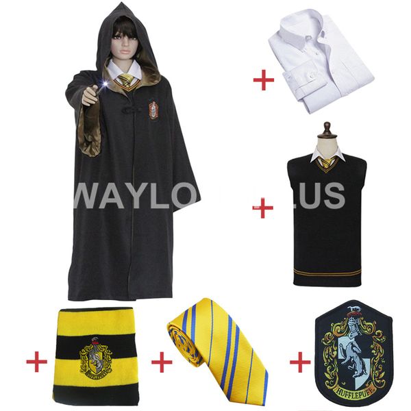 as hufflepuff cosplay robe cloak shirt sweaters tie scarf badge uniform for harris costume, Black;red
as hufflepuff cosplay robe cloak shirt sweaters tie scarf badge uniform for harris costume, Black;red