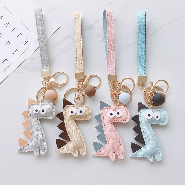 leather cute little dinosaur keychain car pendant creative gift metal key ring hanging chain car hanging ornaments couple models, Silver
leather cute little dinosaur keychain car pendant creative gift metal key ring hanging chain car hanging ornaments couple models, Silver