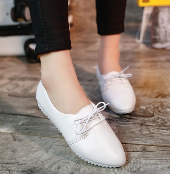 wholesale korean version small white peas soft leather flat with single shoes flat female shoes pointed single shoes casual, Black
wholesale korean version small white peas soft leather flat with single shoes flat female shoes pointed single shoes casual, Black