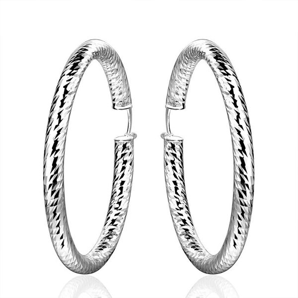 fashion silver round earrings twisted earrings hip hop rock style jewelry exaggerated, Golden