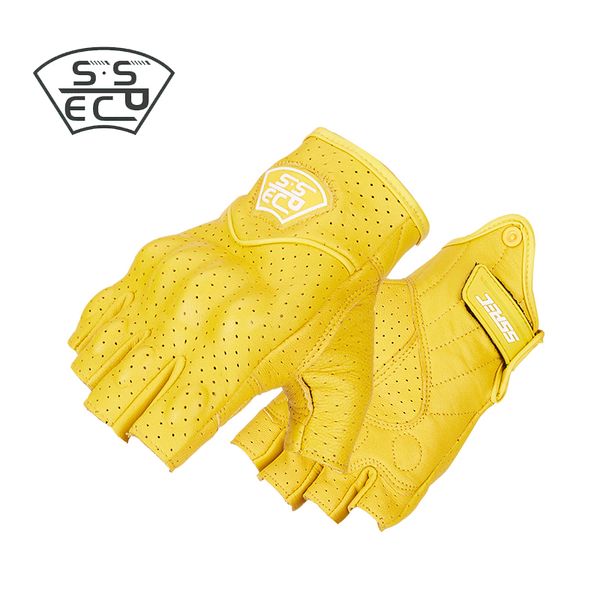 sspec half finger motorcycle gloves real leather perforated gloves protective gears motocross summer racing, Black
sspec half finger motorcycle gloves real leather perforated gloves protective gears motocross summer racing, Black