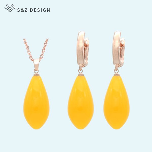 s&z design fashion water drop imitation beeswax dangle earrings jewelry sets 585 rose gold white gold for women jewelry gift, Silver
s&z design fashion water drop imitation beeswax dangle earrings jewelry sets 585 rose gold white gold for women jewelry gift, Silver