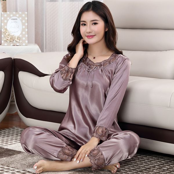 2019 new women's satin silk pajama set women's full sleeve sleepwear t-shirts women nightgown pajamas, Blue;gray
2019 new women's satin silk pajama set women's full sleeve sleepwear t-shirts women nightgown pajamas, Blue;gray