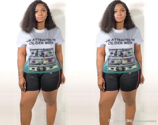 dollars print tshirts crew neck short sleeve fashion feamle clothing plus size casual apparel womens summer designer, White
dollars print tshirts crew neck short sleeve fashion feamle clothing plus size casual apparel womens summer designer, White