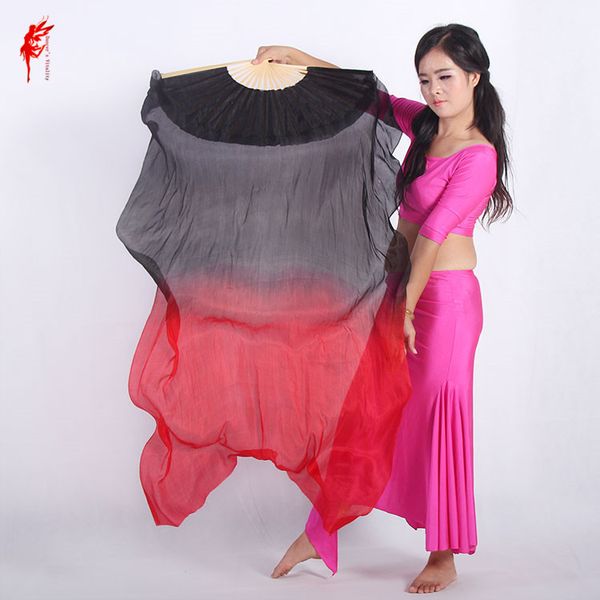 stage wear belly dance accessories black dyed 100% pure natural silk fan veils for performance women's a pair, Black;red
stage wear belly dance accessories black dyed 100% pure natural silk fan veils for performance women's a pair, Black;red