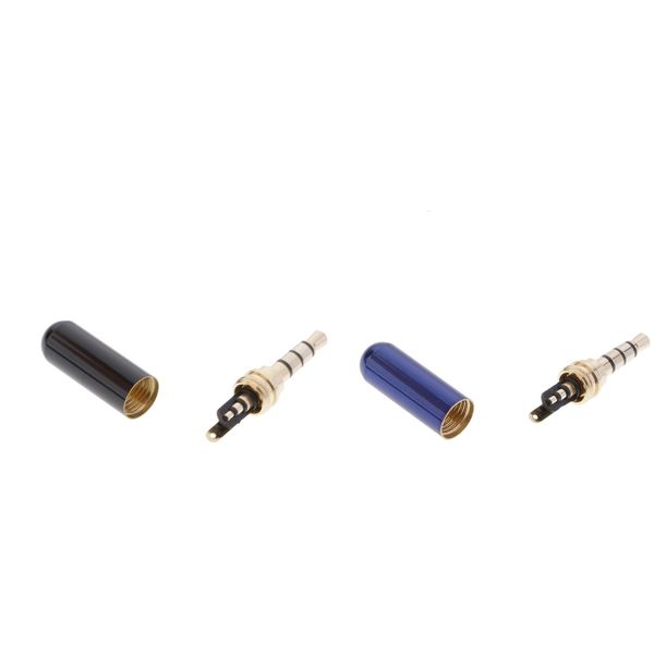 3.5mm 4 pole trrs male plug headphone jack cable connector black+blue
3.5mm 4 pole trrs male plug headphone jack cable connector black+blue