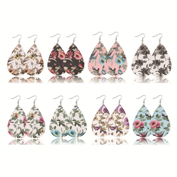 christmas gift water droplet-like sweet floral printed double-sided composite pu leather earrings fashion dangle earrings for women fj431, Red;brown
christmas gift water droplet-like sweet floral printed double-sided composite pu leather earrings fashion dangle earrings for women fj431, Red;brown