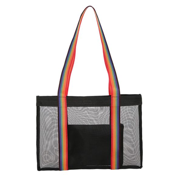 asds-rainbow shoulder strap mesh bag transparent mother shoulder bag portable beach large capacity shopping 
asds-rainbow shoulder strap mesh bag transparent mother shoulder bag portable beach large capacity shopping